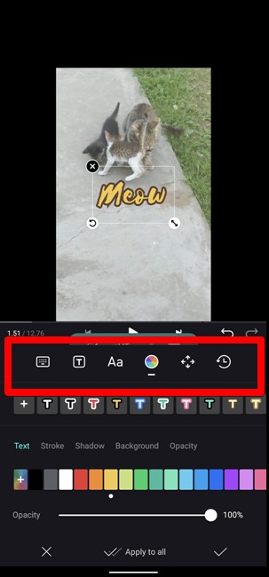 Instagram Reels editar estilo de texto