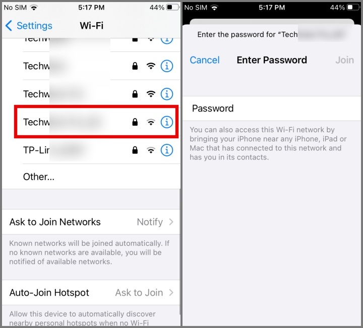 Redes de Wi-Fi en iPhone