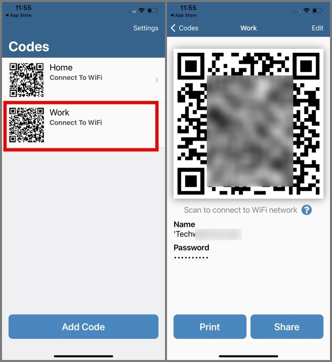 Aplicación de códigos visuales en iPhone