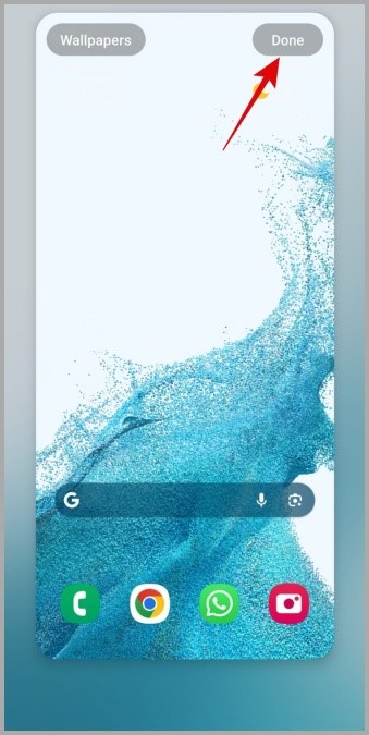 Establezca el fondo de pantalla de la pantalla de inicio en el teléfono Samsung Galaxy
