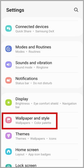 Papel tapiz y estilo en el teléfono Samsung Galaxy