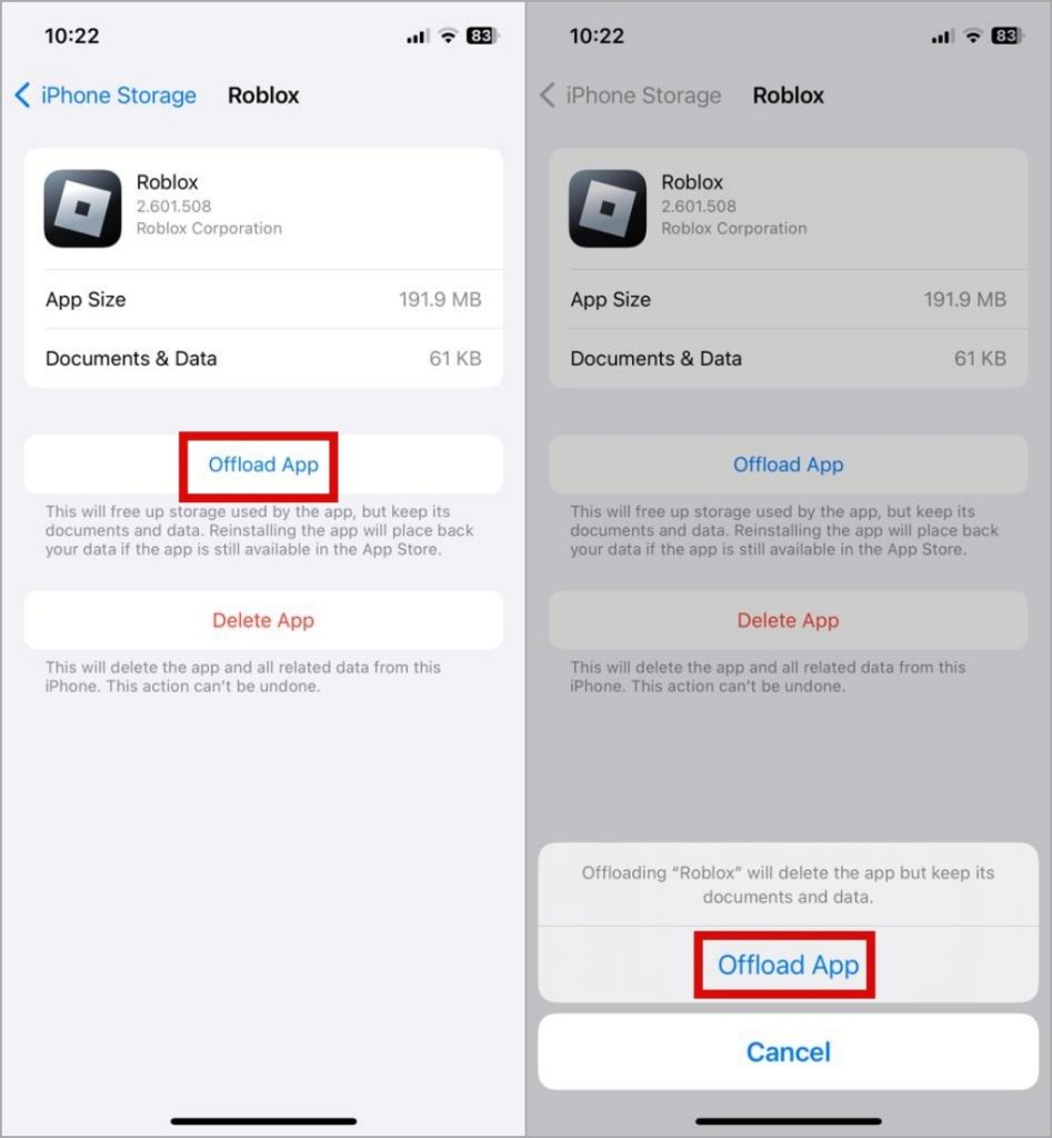 Aplicación de descarga de Roblox en iPhone