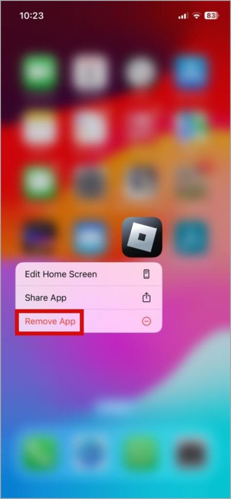 Eliminar Roblox de iPhone