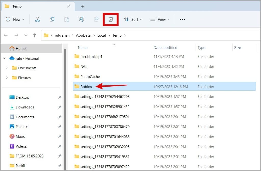 Eliminar caché de Roblox en Windows