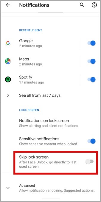 Saltar la pantalla de bloqueo en Android