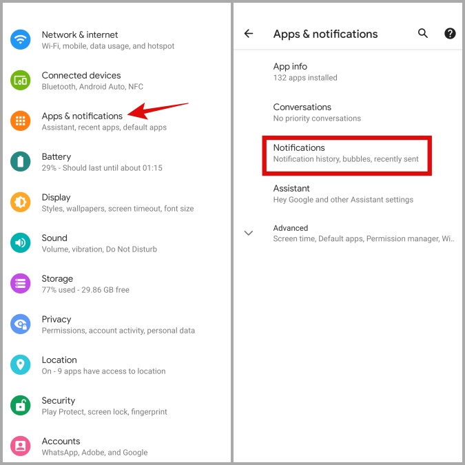 Configuración de notificaciones en Android