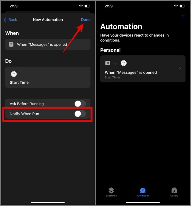 Automatización completada