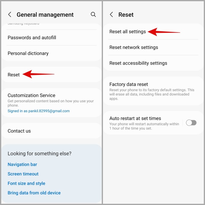 Restablecer la configuración en el teléfono Android