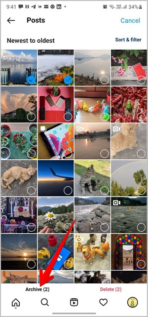 Eliminar múltiples publicaciones de Instagram Pro Mass Archive