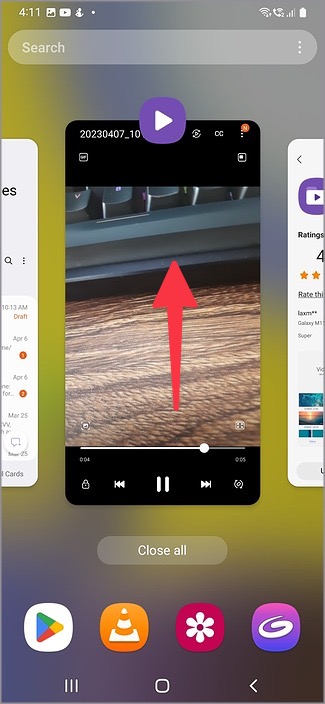 Cerrar aplicaciones en el teléfono Samsung