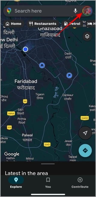 Comprobando la línea de tiempo del mapa de Google