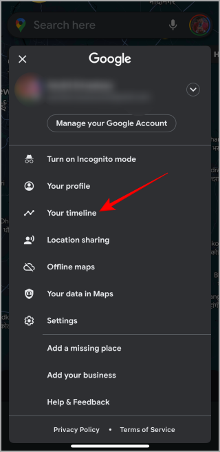 Comprobando la línea de tiempo del mapa de Google