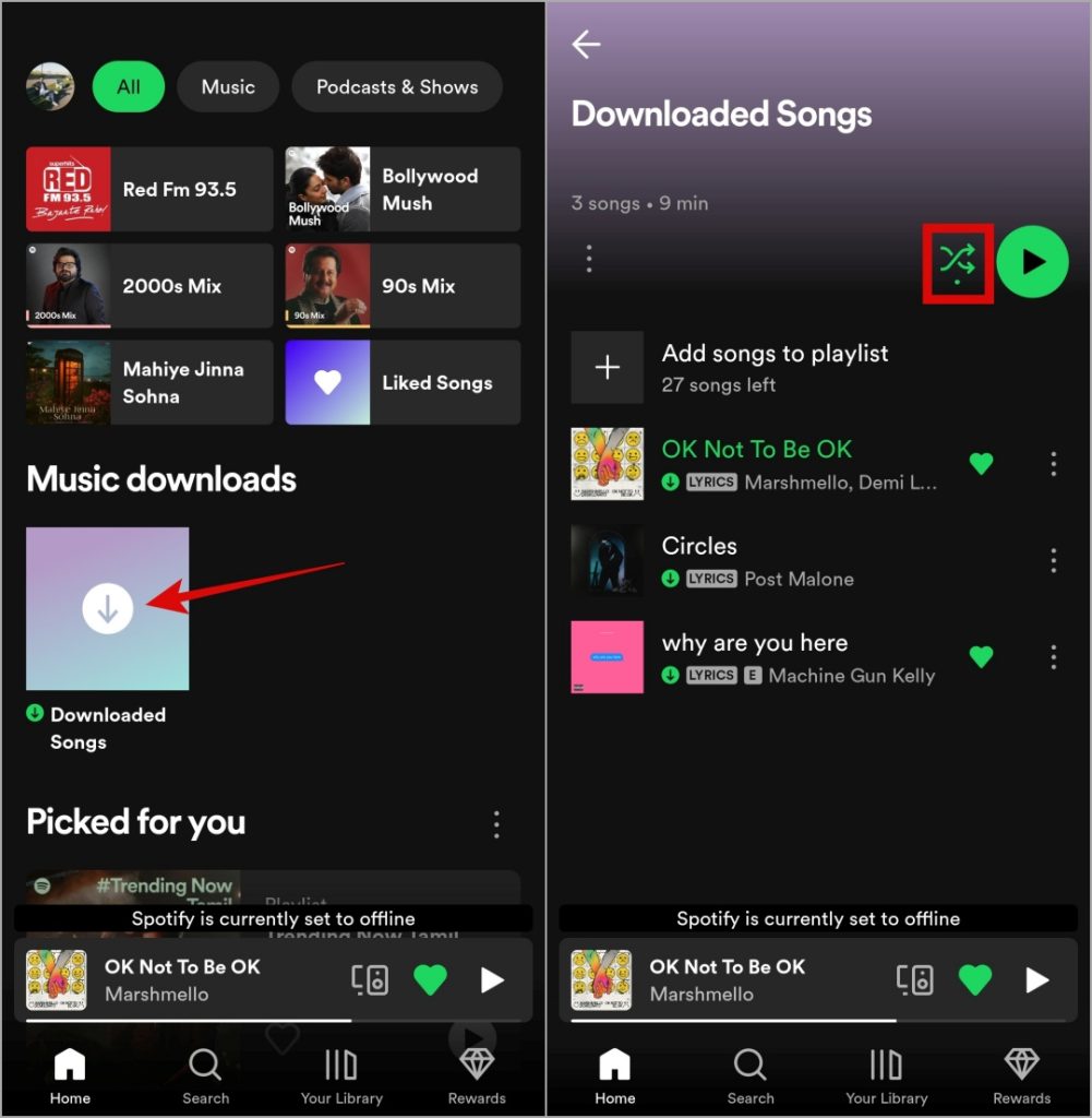 Deshabilite Smart Shuffle en Spotify para dispositivos móviles