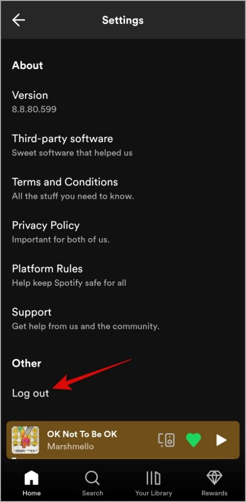 Sapa de Spotify en Mobile