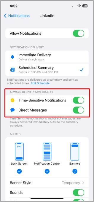Habilitando la entrega inmediata de notificaciones sensibles al tiempo en iOS