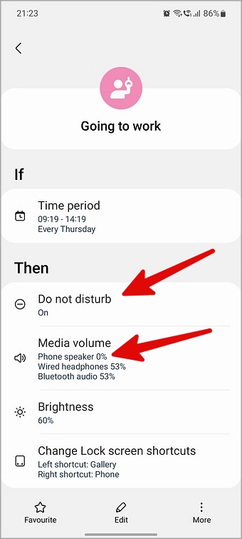 Verifique la rutina en el teléfono Samsung