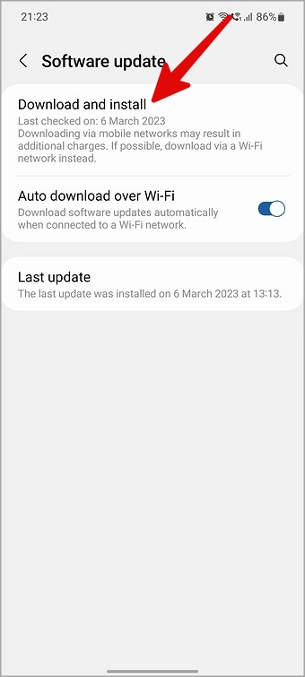 Descargar una actualización de UI