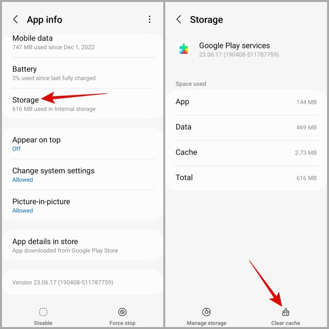 Clear Google Play Services Cache en Android
