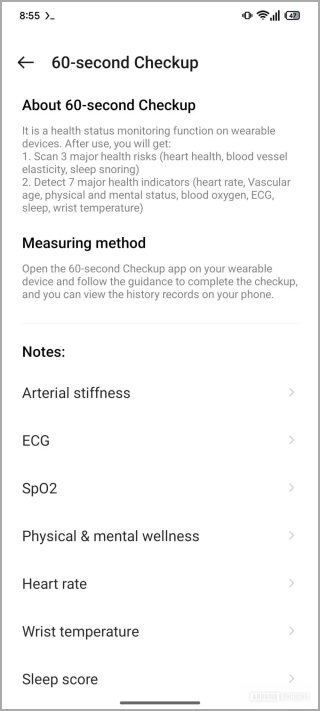 Fuente de control de 60 segundos en OnePlus Watch 3