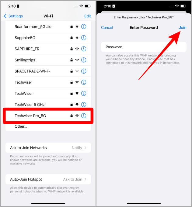 Uniendo la configuración de wifi iOS