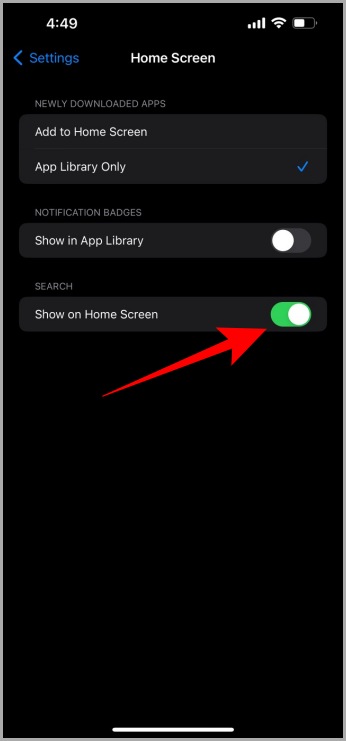 Configuración de la pantalla de inicio iPhone