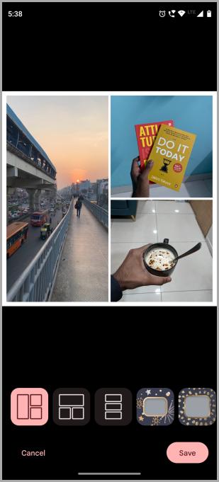 Editor de collage Google Photos en Android