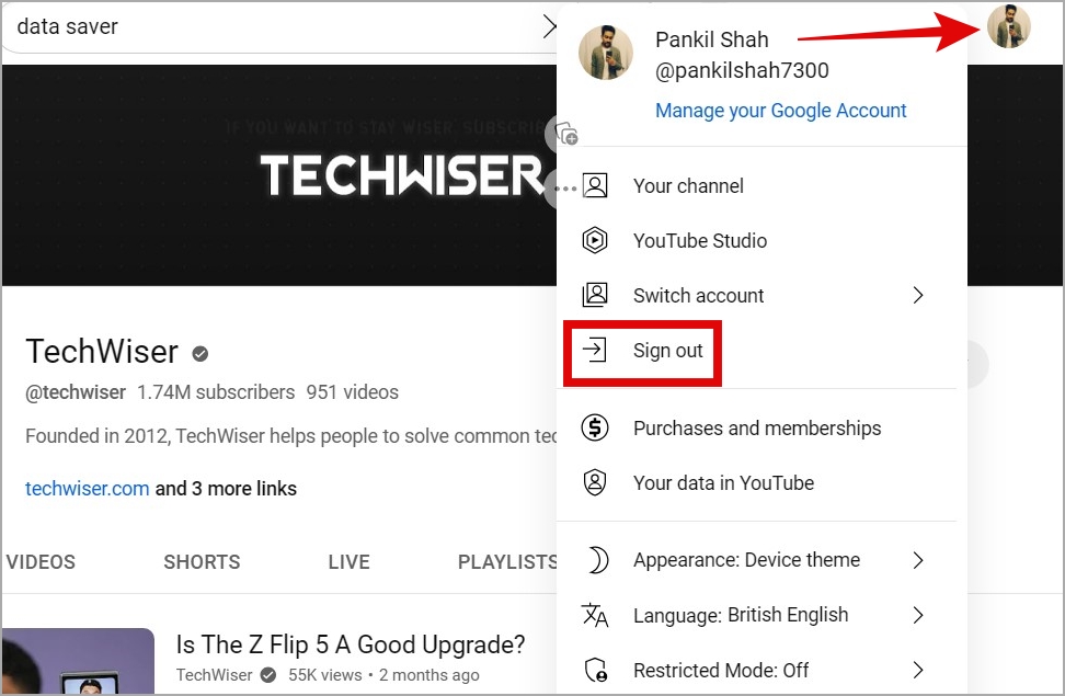 Arreste de YouTube en el escritorio