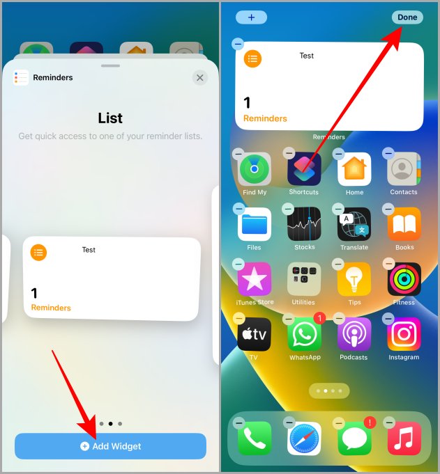 Agregar un widget en iPhone