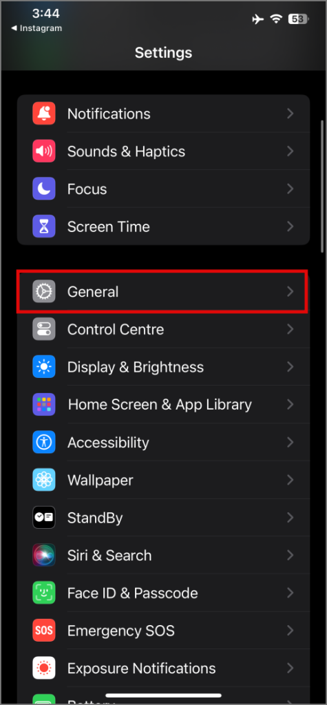 Configuración en iPhone
