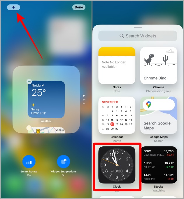 Agregar un widget a la pila de widget en iPhone