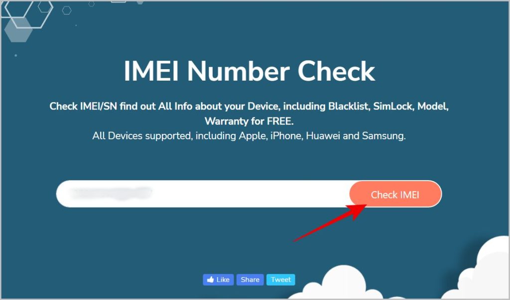Número IMEI verifique el número de modelo