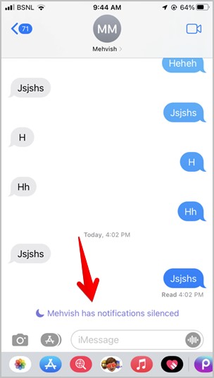 Estado de enfoque IOS 15 Notificación silenciada