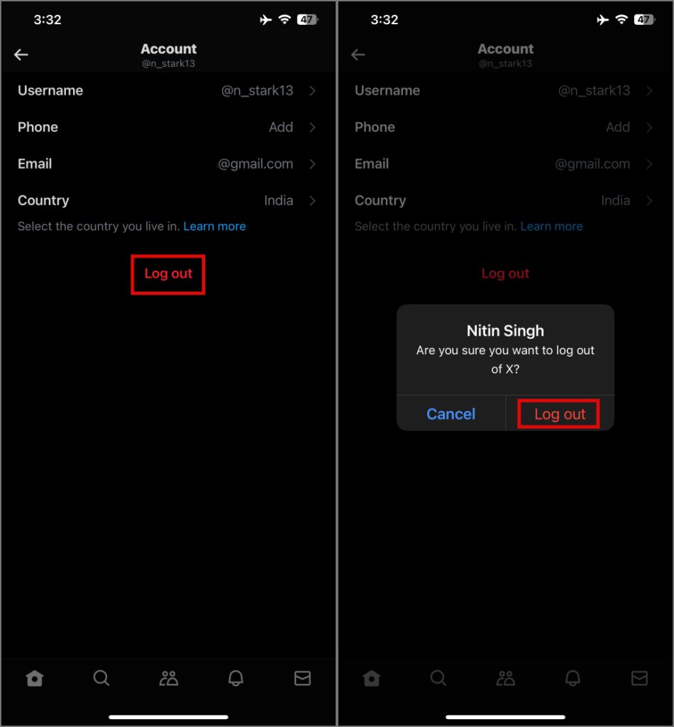 Sapa de Twitter en la aplicación en iPhone y Android