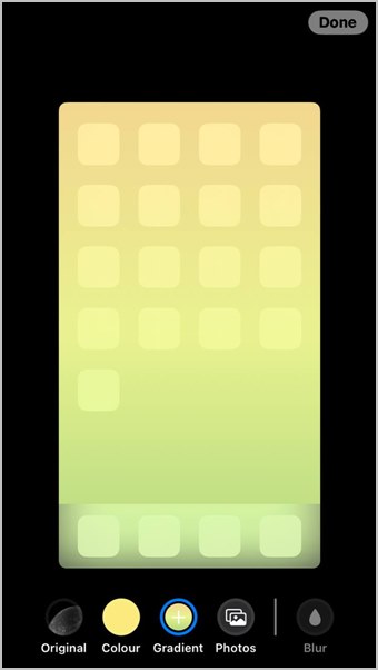 Configuración de iPhone Fondo de pantalla Personalizar sin pantalla de bloqueo