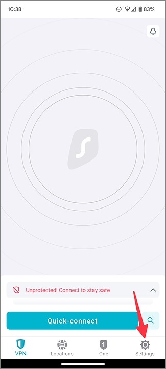 Abra la configuración de VPN en Android