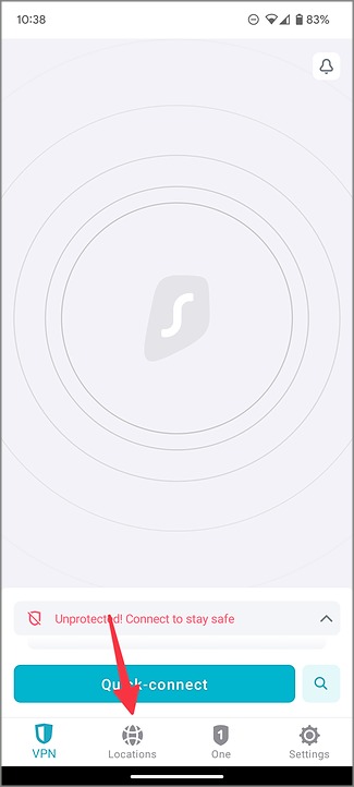 Verifique los servidores VPN en Android