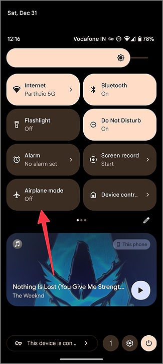 Habilitar el modo de avión en Android