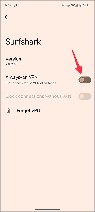 Siempre en VPN en Android