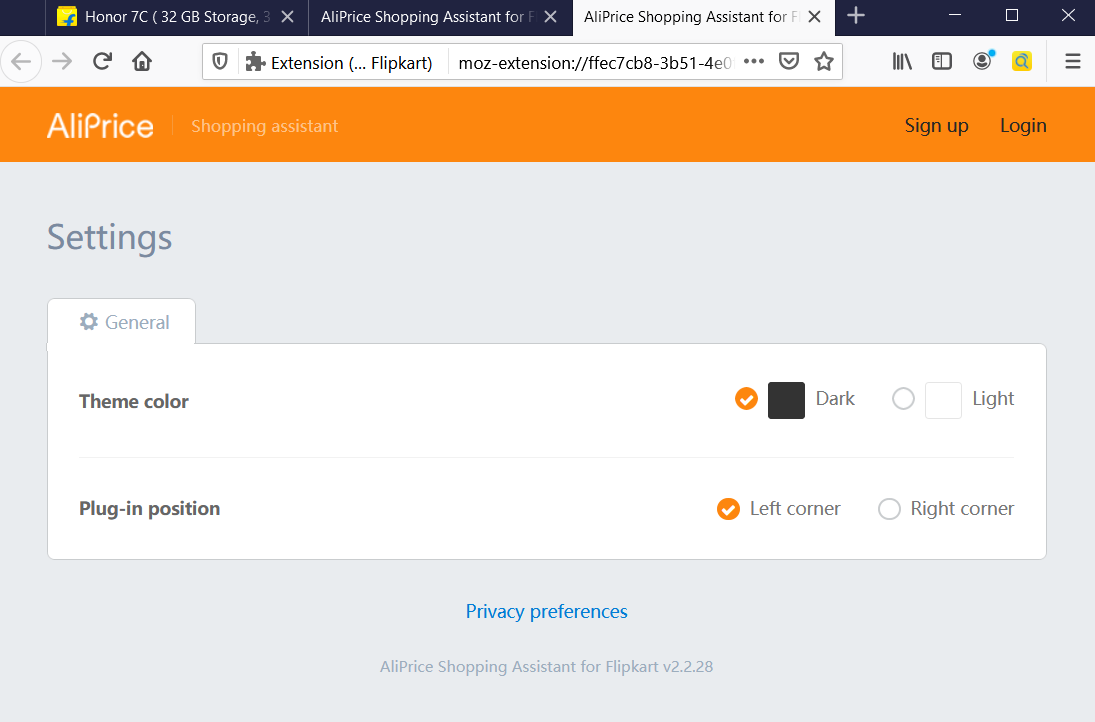 Extensión del rastreador de precios de Flipkart para Firefox y Google Chrome