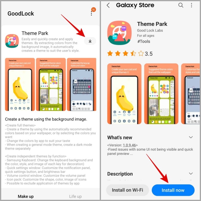 Instale el parque temático en el teléfono Samsung Galaxy