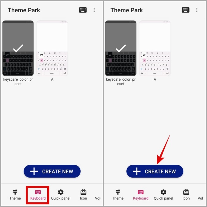 Crear tema de teclado personalizado en el teléfono Samsung Galaxy