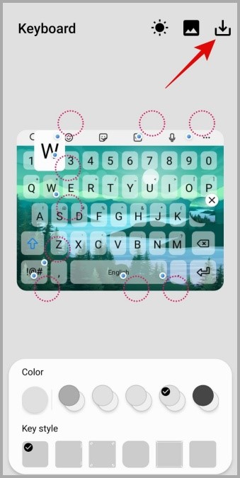 Descargar el tema del teclado con fondo personalizado