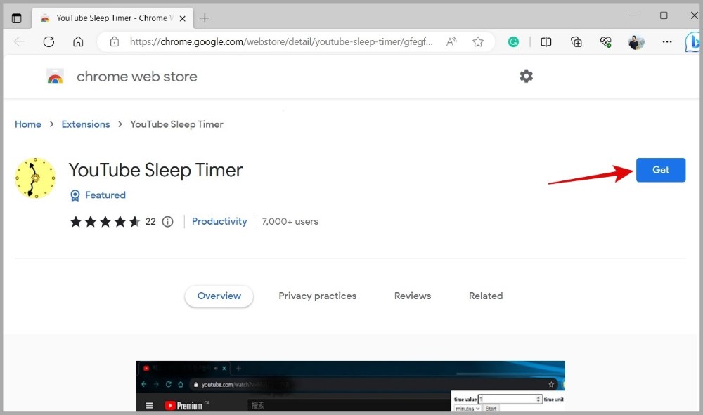 Descargue la extensión del temporizador de sueño de YouTube
