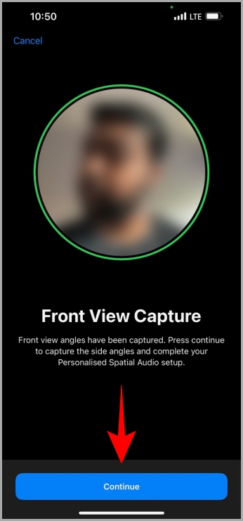 Captura de vista frontal para audio espacial personalizado