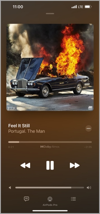 Música tocando en Apple Music