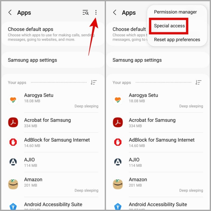 Acceso especial para aplicaciones en Android