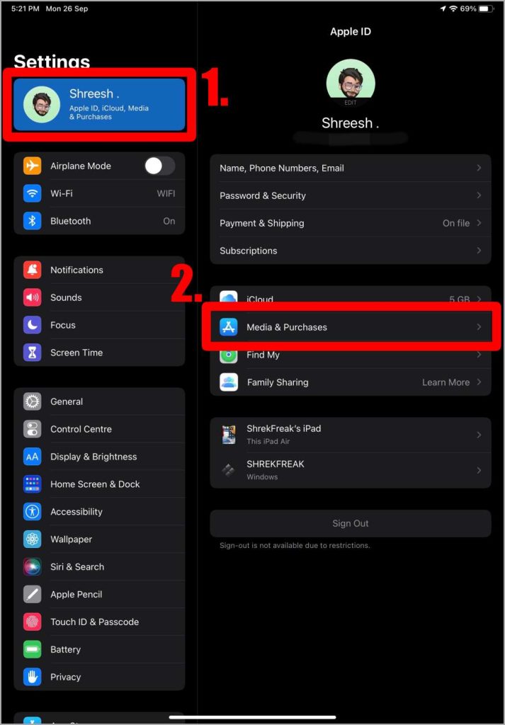 Configuración iPad