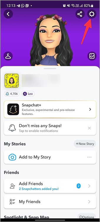 Configuración para Snapchat en Android