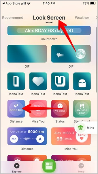 Bloquear widgets de pantalla en una aplicación de widgetable