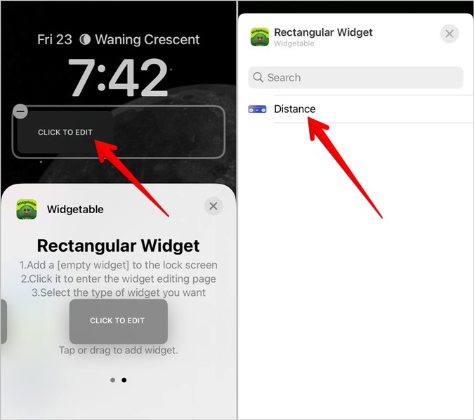 Agregar widget de distancia a la pantalla de bloqueo iOS 16